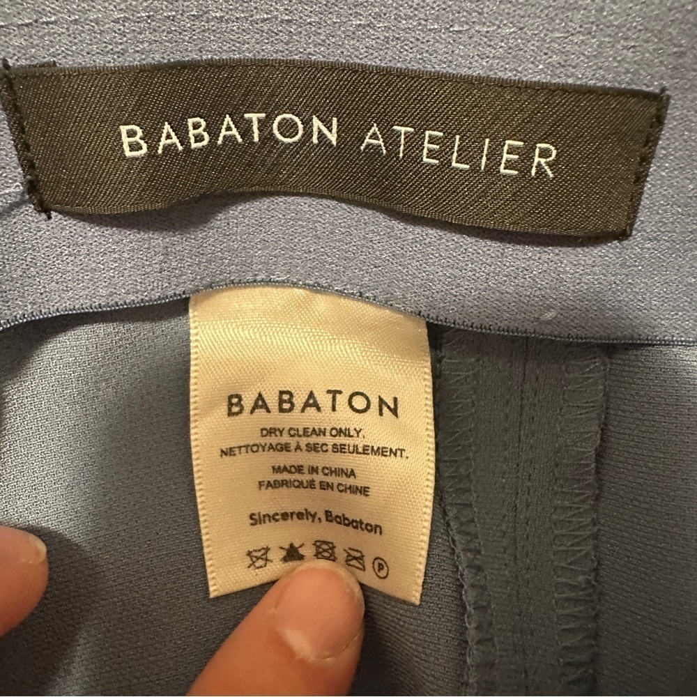Babaton Atelier Aritzia Jotham Smoky Blue High Rise Trousers Size 4 Women’s - Picture 11 of 12